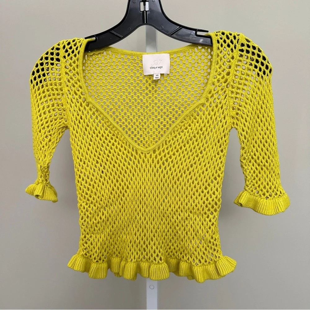 CINQ À SEPT  Kerry Knit Top size XS - Picture 6 of 6